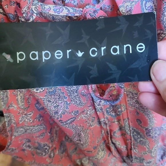 Paper Crane Sleeveless Paisley Spaghetti Strap Sz. M Top - Picture 3 of 11
